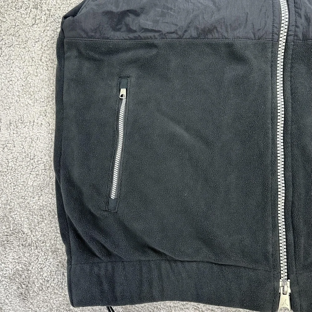 Jordan Essentials Vest Mens Small Black Fleece Full Zip Pockets Nike Air Jumpman